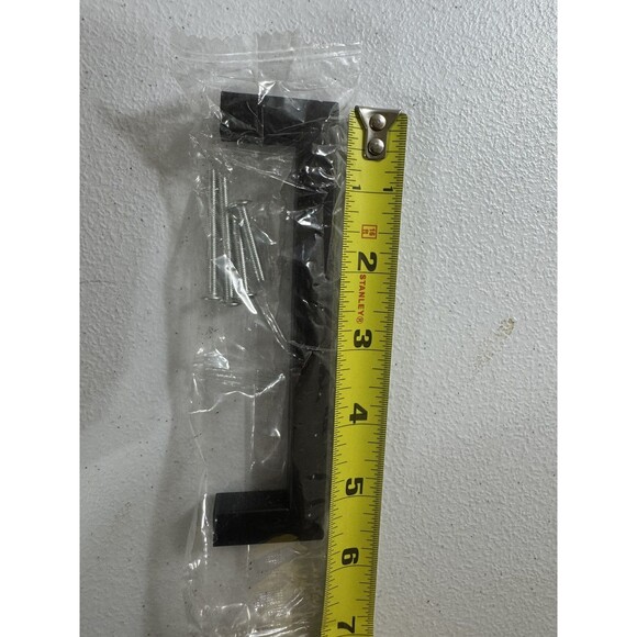Modern Square 10* 5‎ Inch Cabinet Hole Center Handle Black Brand New With Screws - Picture 4 of 4